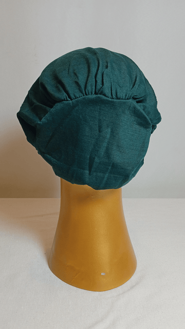 Plain Elastic Cap - Dark Teal Green